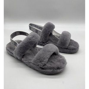 UGG Girl’s Oh Yeah Grey Sandals Youth Size 6